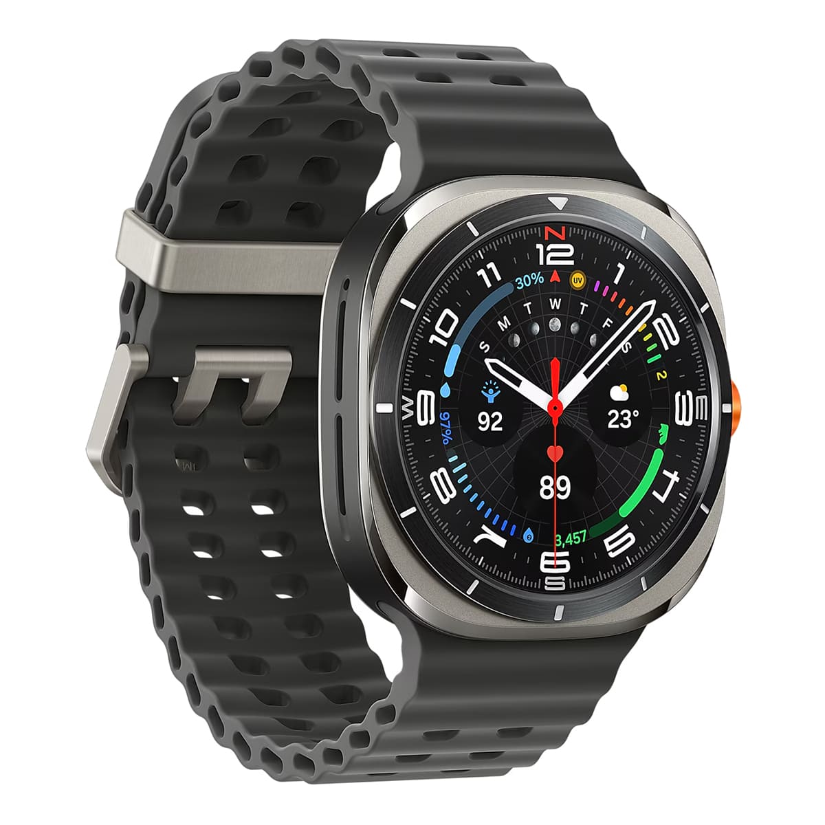 Часы Samsung Galaxy Watch Ultra 47 мм Titanium Silver, серебряный титан (2025) Стандартный