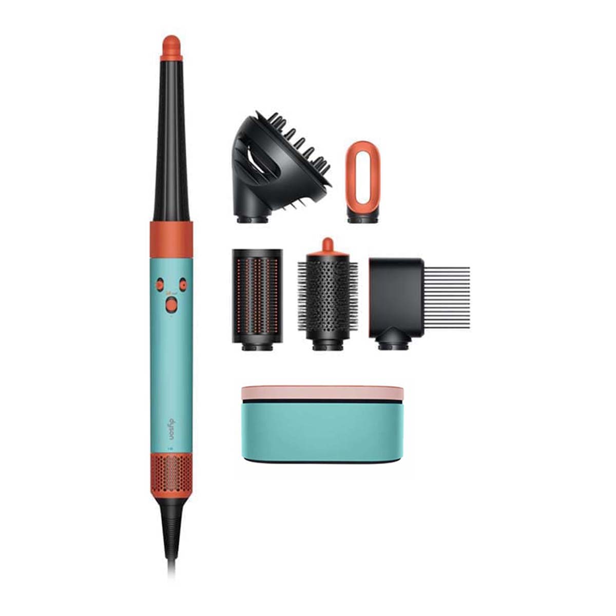 Стайлер Dyson AirWrap Complete Long HS08 (Global) Curly+Coily, Ceramic Patina/Topaz, бирюзовый/оранжевый Стандартный
